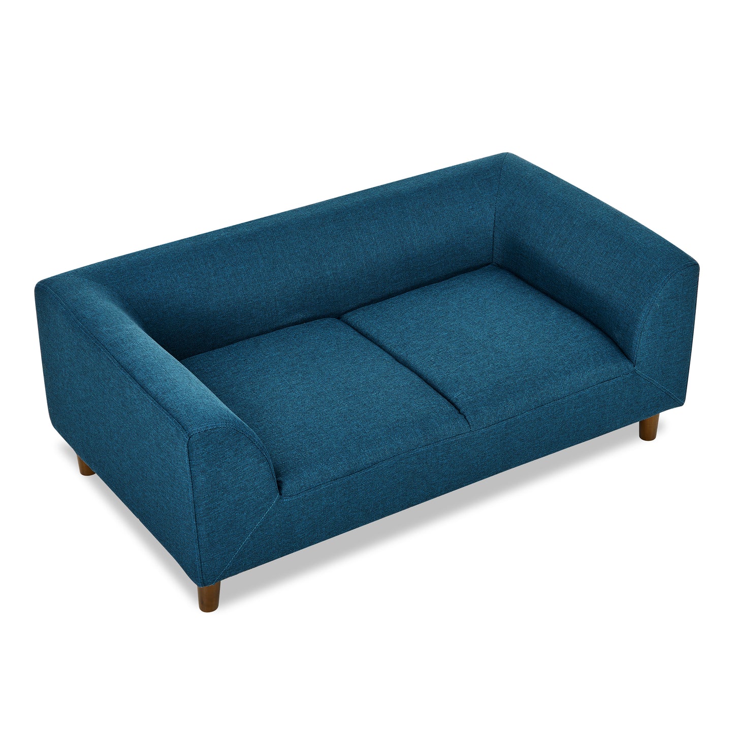 Pet Sofa with Backrest – Blue Linen