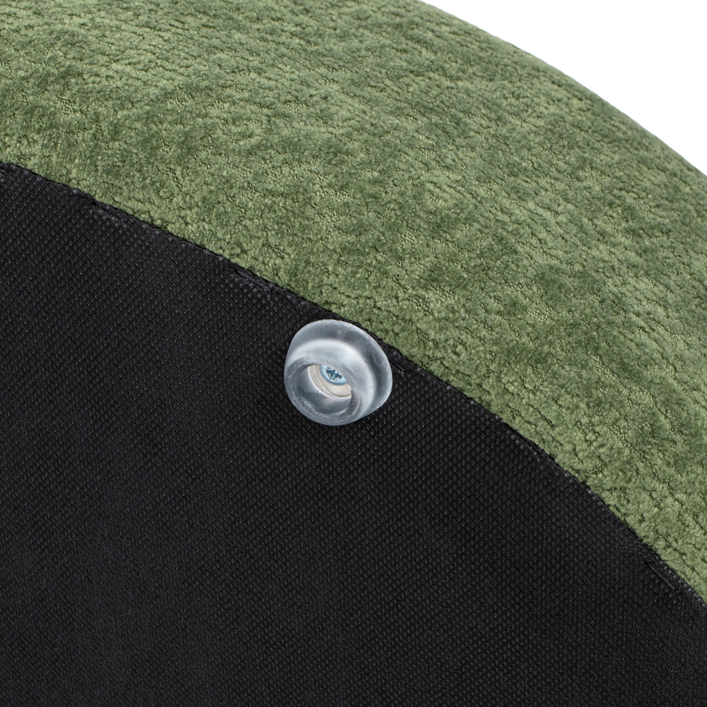 36" Curved Dog Sofa Bed – Moss Green Teddy Fleece