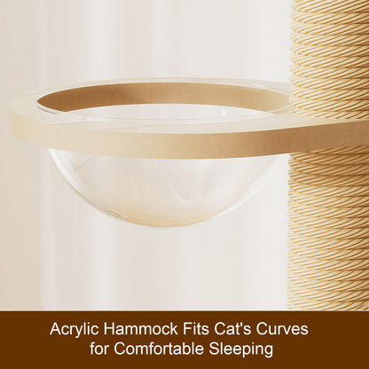 Floor-to-Ceiling Cat Tree – Adjustable 98–110in