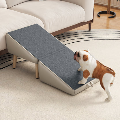 Foldable Pet Stairs – Light Gray