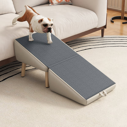 Foldable Pet Stairs – Light Gray