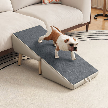 Foldable Pet Stairs – Light Gray