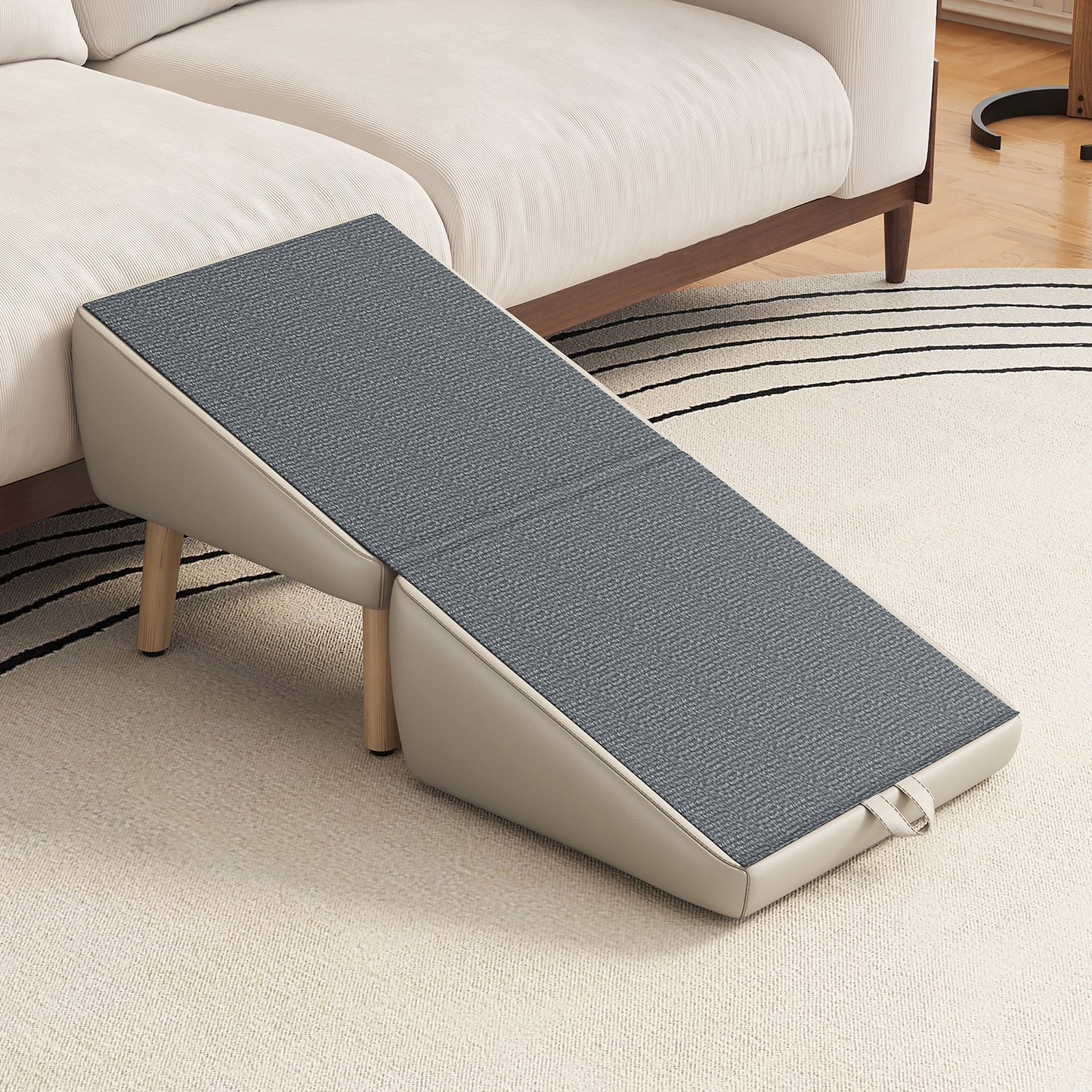 Foldable Pet Stairs – Light Gray