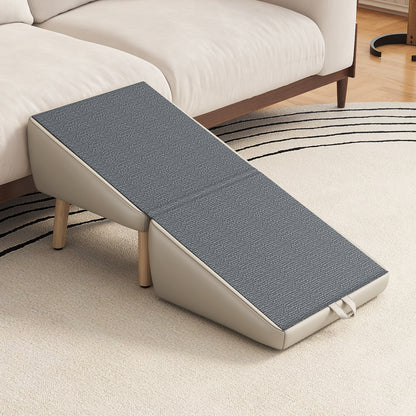 Foldable Pet Stairs – Light Gray