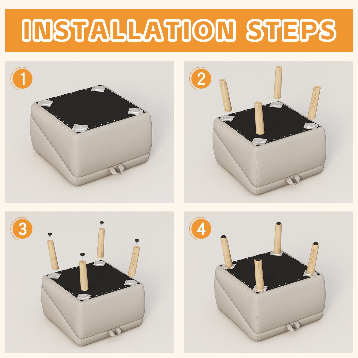 Foldable Pet Stairs – Light Gray