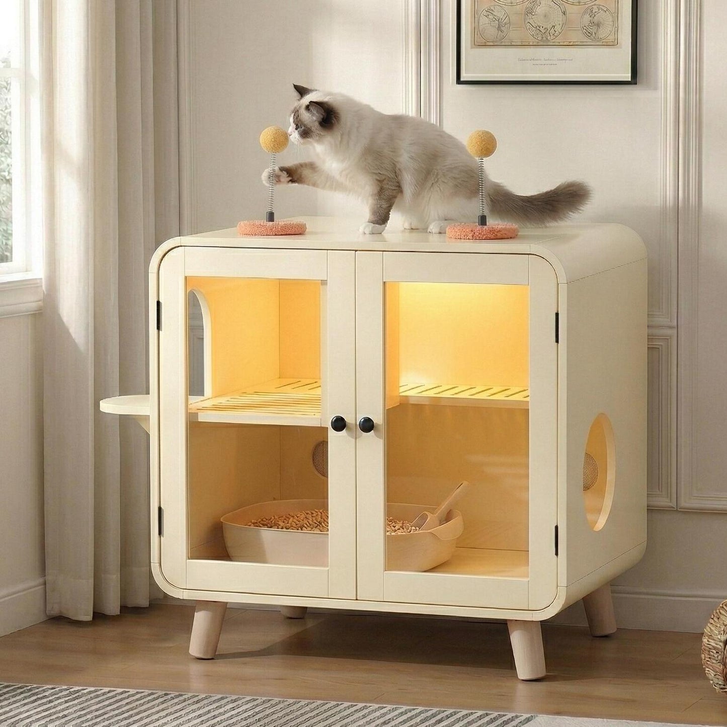 Hidden Litter Box Enclosure – RGB LED