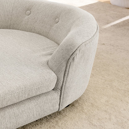 Oversized Oval Dog Sofa – Beige