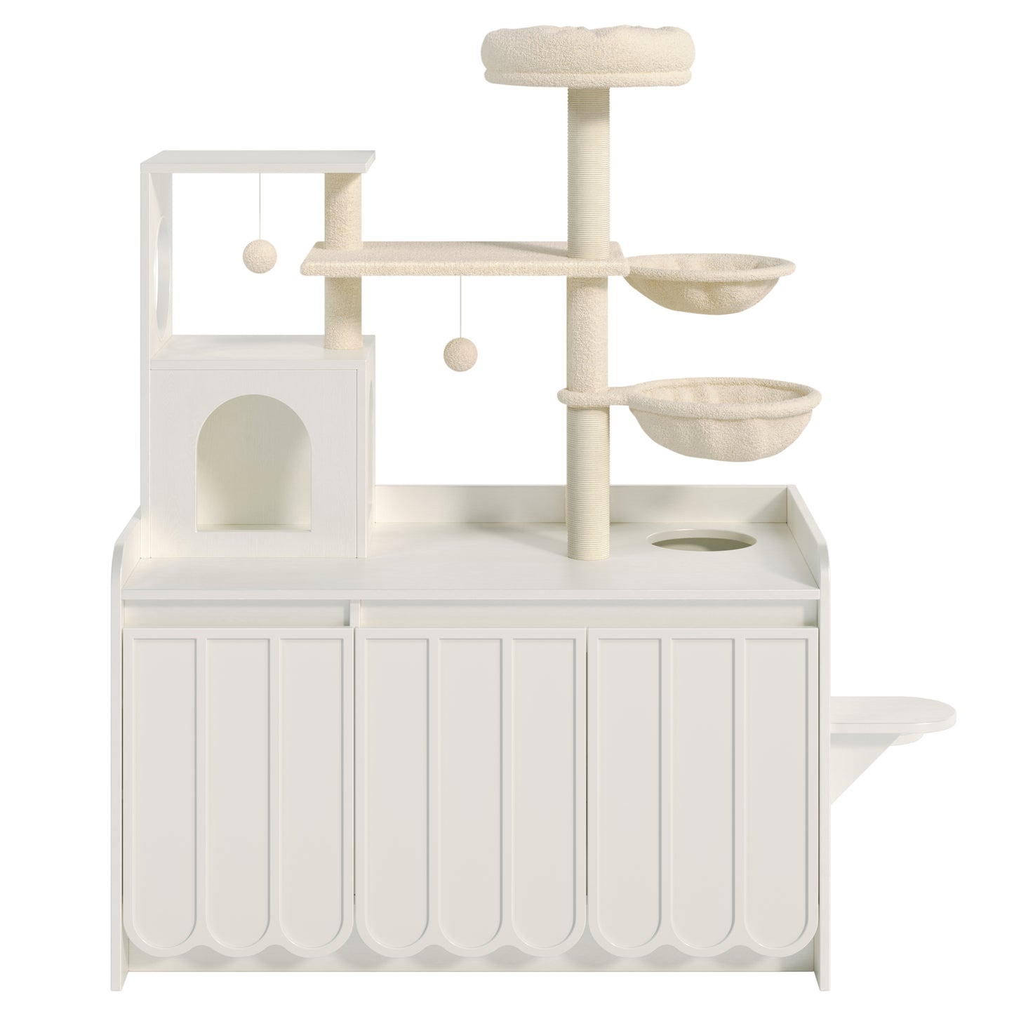 50.6" All-in-One Cat Tree – White