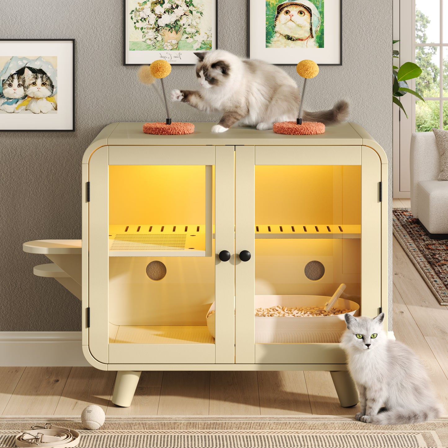 Hidden Litter Box Enclosure – RGB LED