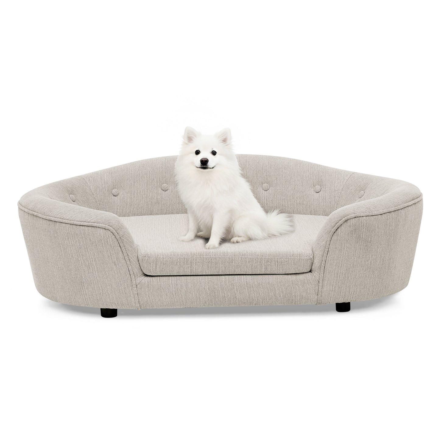 Oversized Oval Dog Sofa – Beige