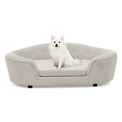 Oversized Oval Dog Sofa – Beige