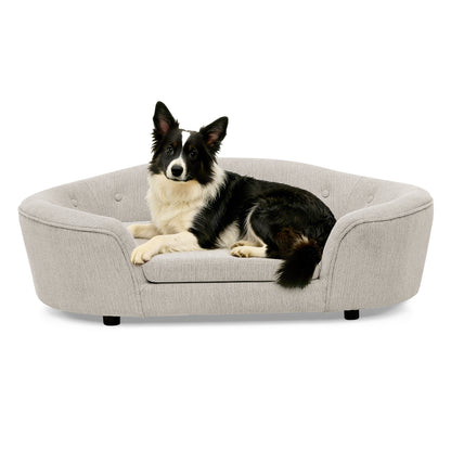 Oversized Oval Dog Sofa – Beige