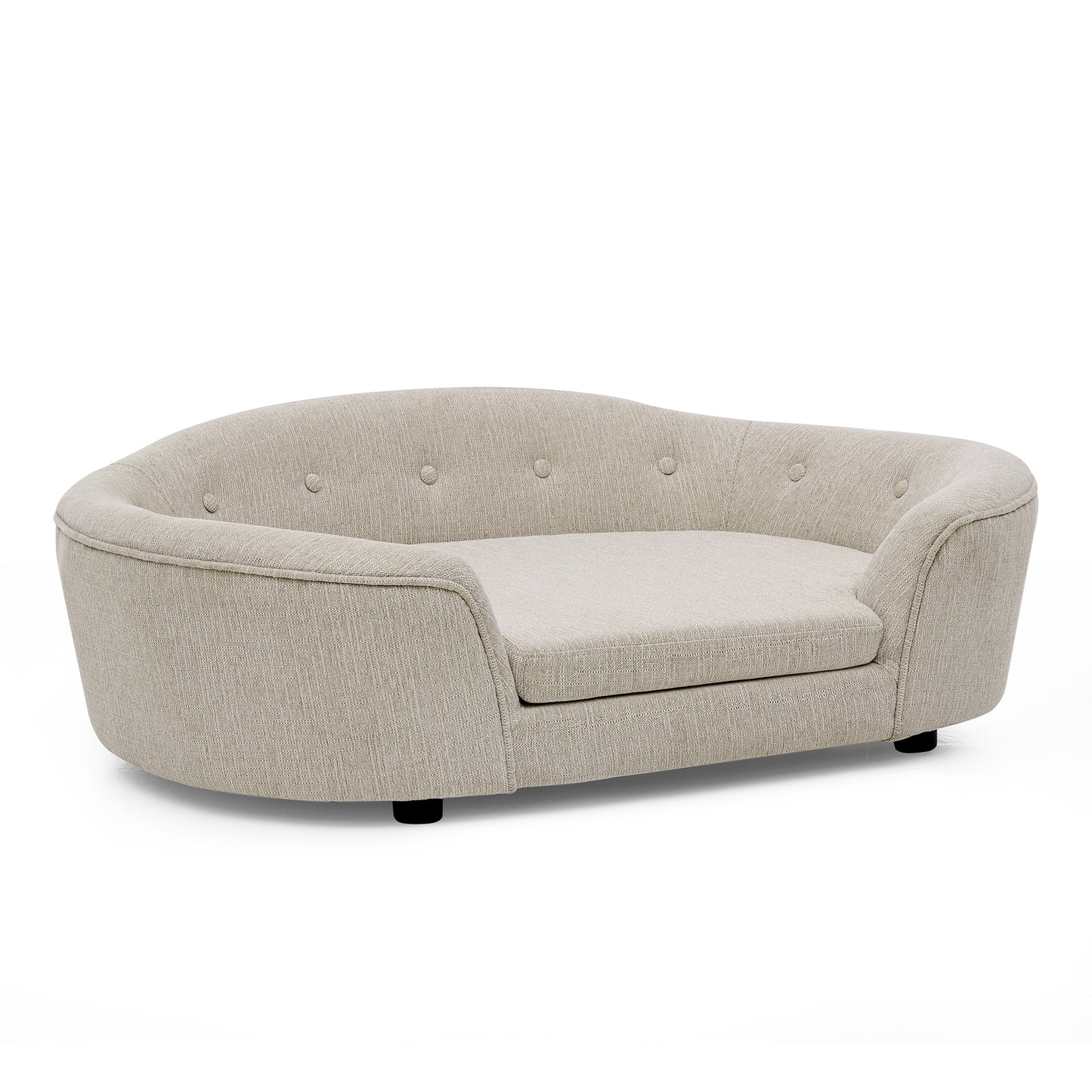 Oversized Oval Dog Sofa – Beige