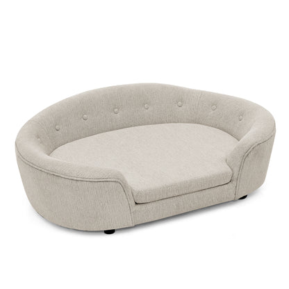 Oversized Oval Dog Sofa – Beige
