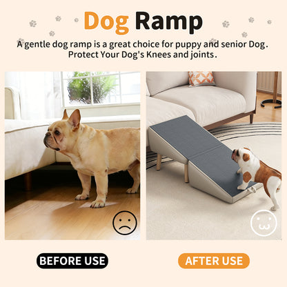 Foldable Pet Stairs – Light Gray