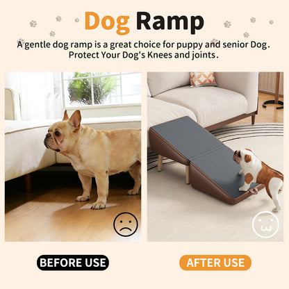 Foldable Pet Stairs – Brown