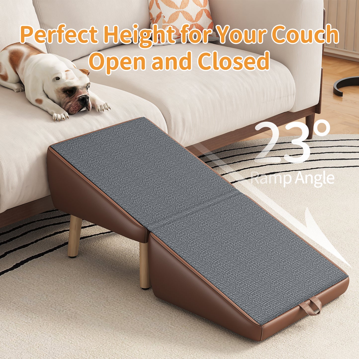 Foldable Pet Stairs – Brown