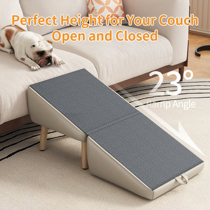 Foldable Pet Stairs – Light Gray