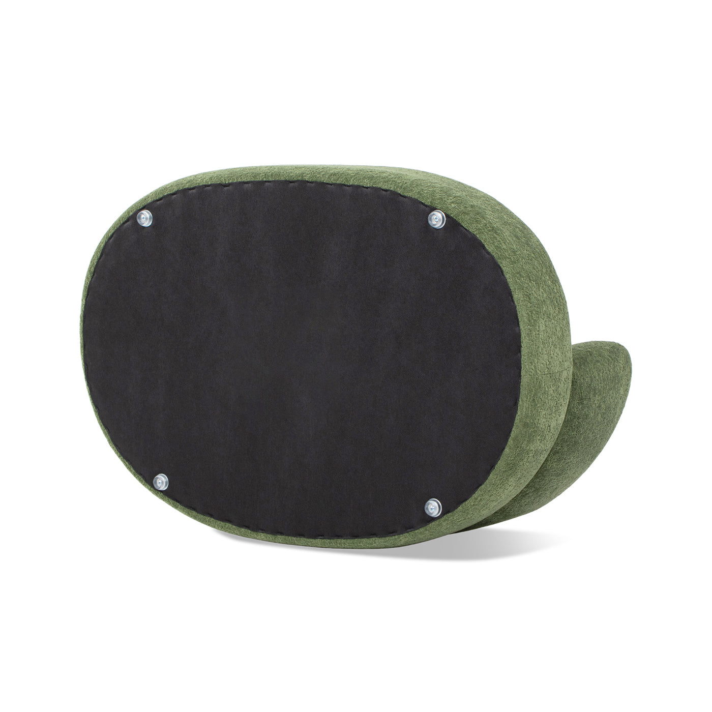 36" Curved Dog Sofa Bed – Moss Green Teddy Fleece