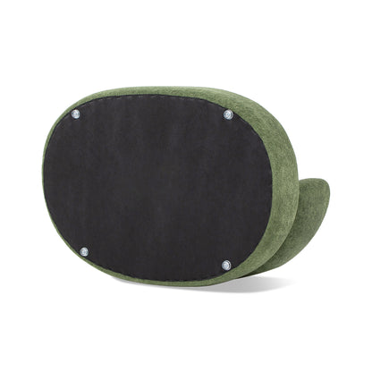 36" Curved Dog Sofa Bed – Moss Green Teddy Fleece