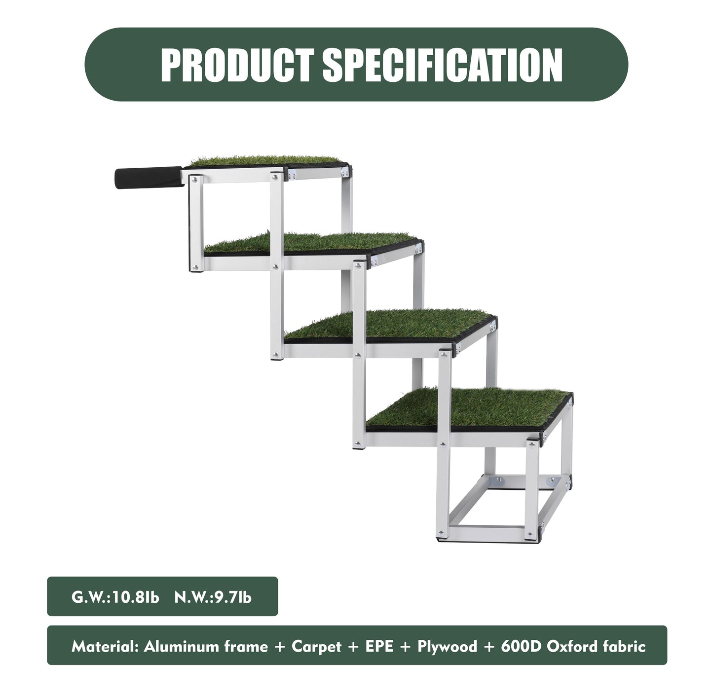 Foldable Dog Ramp for Cars – Up to 250lbs