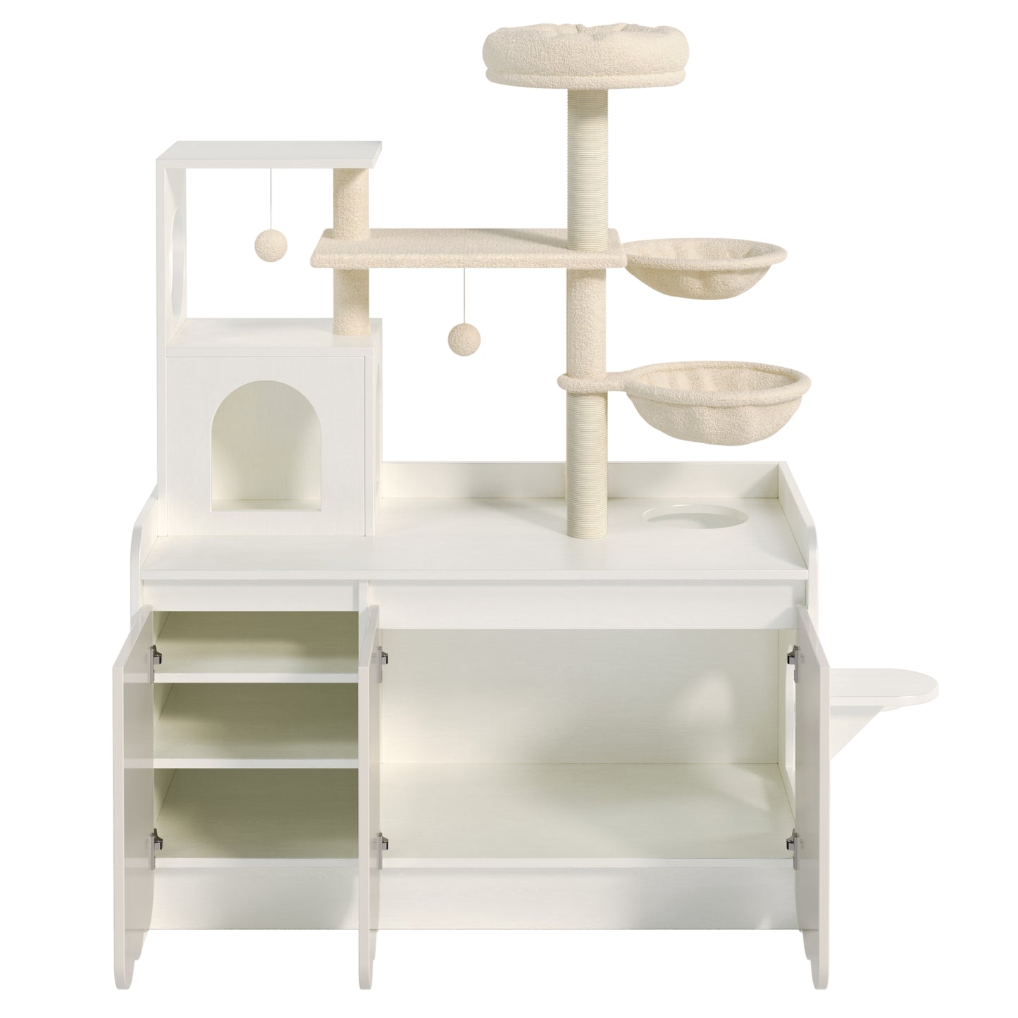 50.6" All-in-One Cat Tree – White