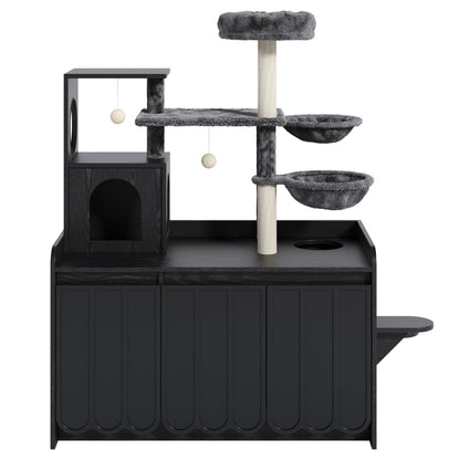 50.6" All-in-One Cat Tree – Black