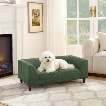 Pet Sofa with Backrest – Olive Green