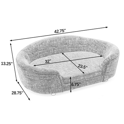 Oversized Oval Dog Sofa – Beige