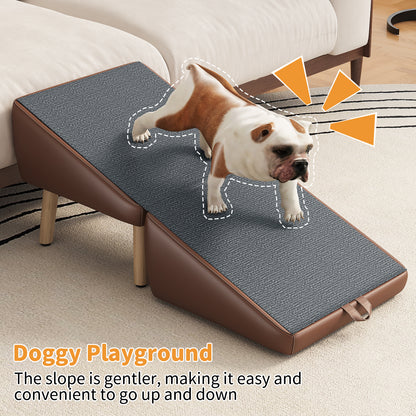Foldable Pet Stairs – Brown