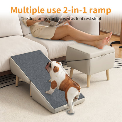 Foldable Pet Stairs – Light Gray