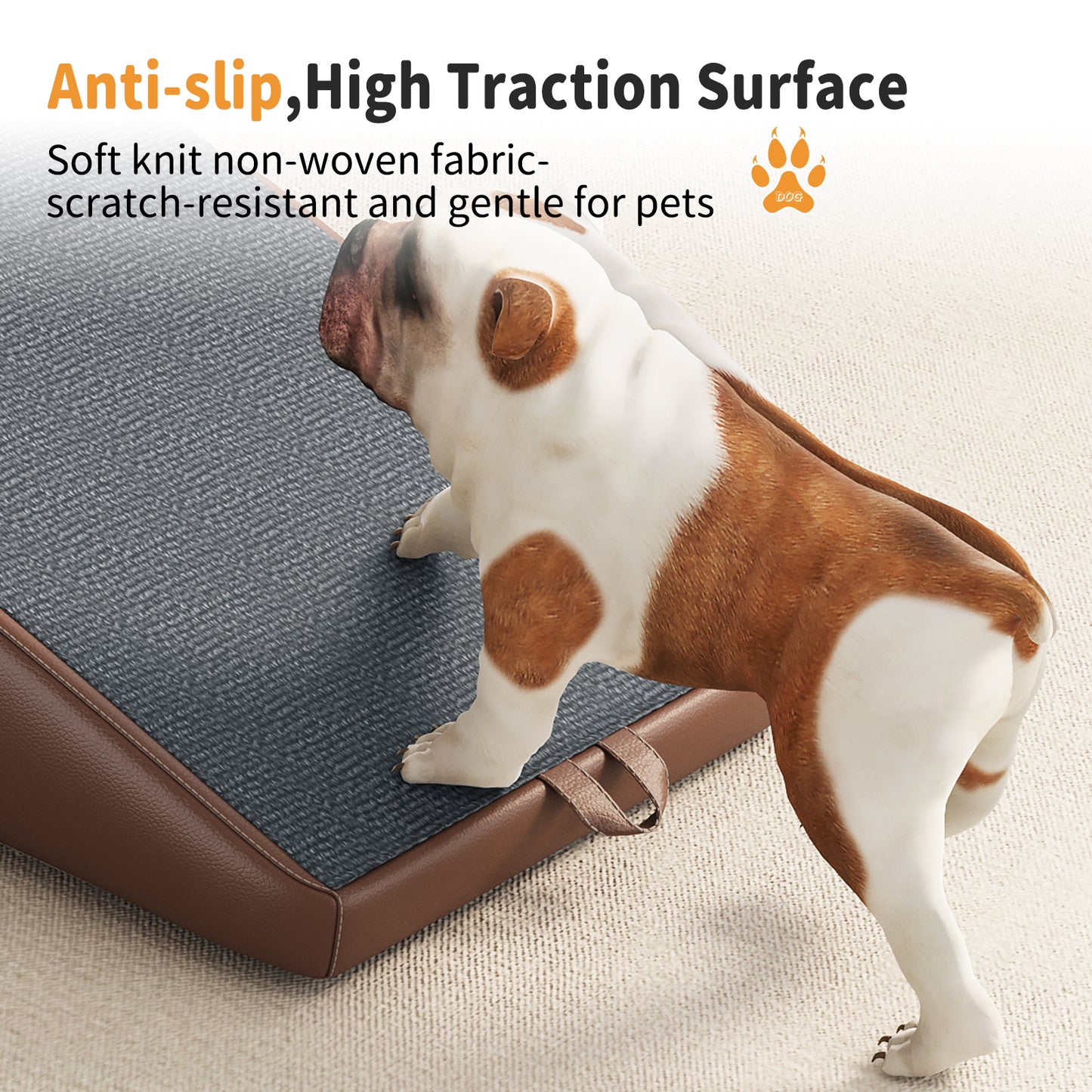 Foldable Pet Stairs – Brown
