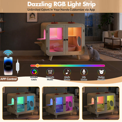 Hidden Litter Box Enclosure – RGB LED