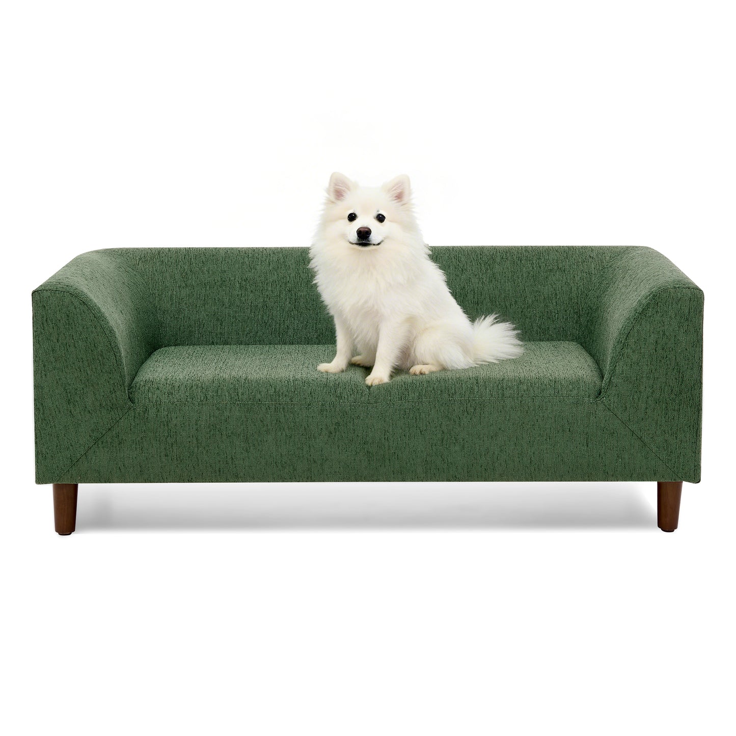 Pet Sofa with Backrest – Olive Green