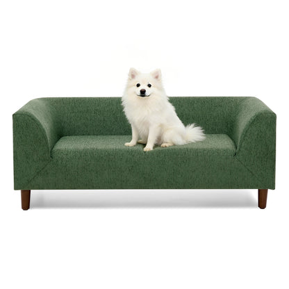 Pet Sofa with Backrest – Olive Green