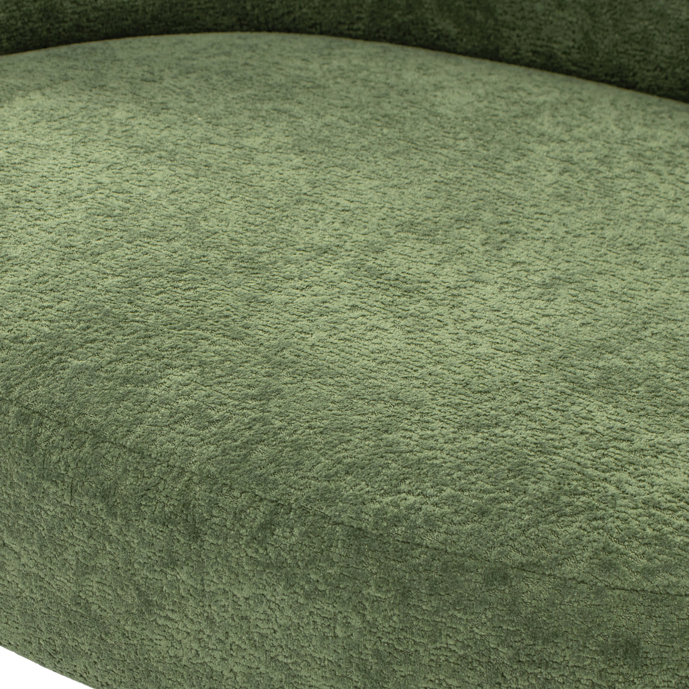 36" Curved Dog Sofa Bed – Moss Green Teddy Fleece