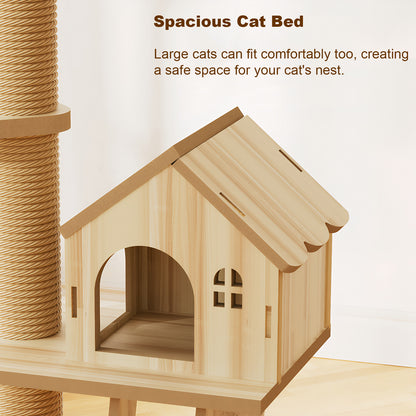 Floor-to-Ceiling Cat Tree – Adjustable 98–110in