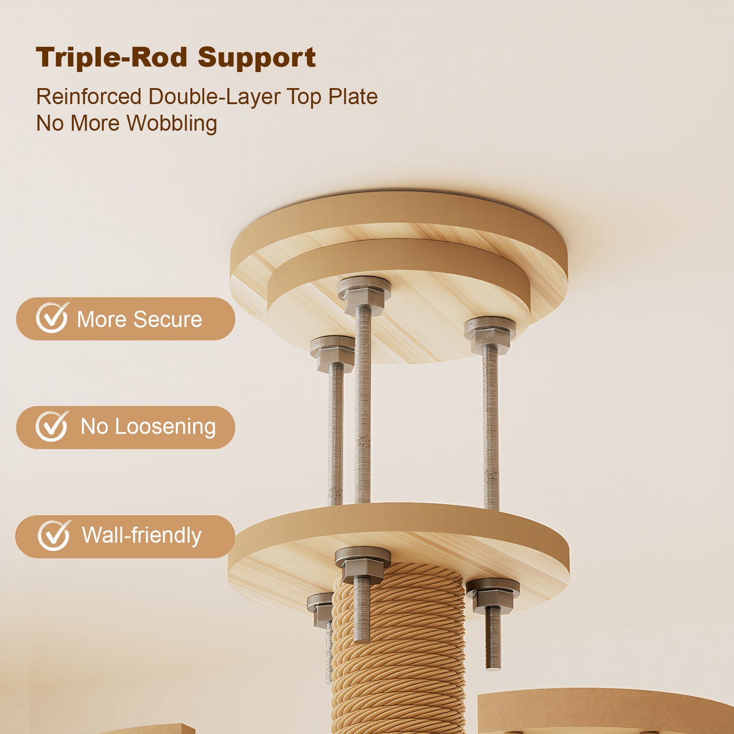 Floor-to-Ceiling Cat Tree – Adjustable 98–110in