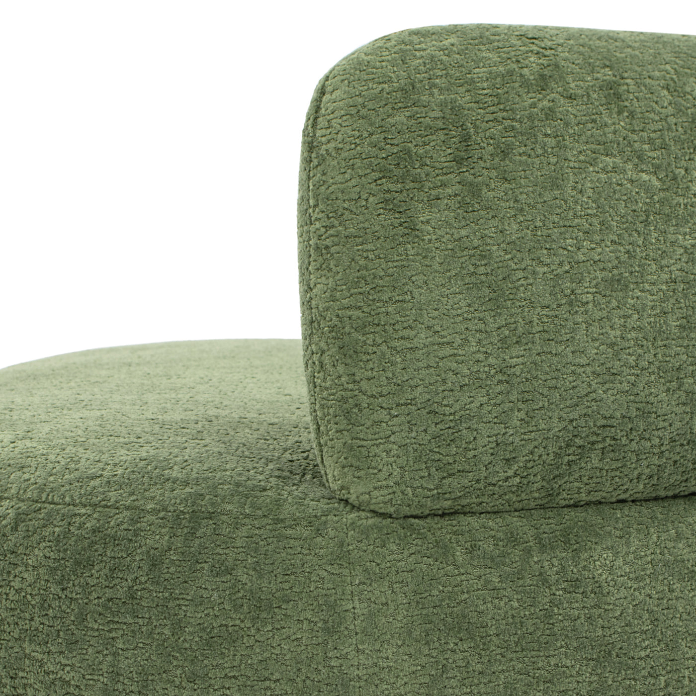 36" Curved Dog Sofa Bed – Moss Green Teddy Fleece