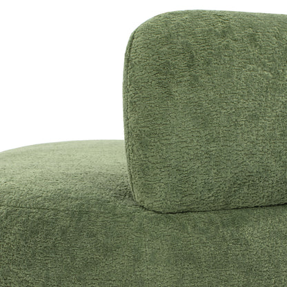 36" Curved Dog Sofa Bed – Moss Green Teddy Fleece