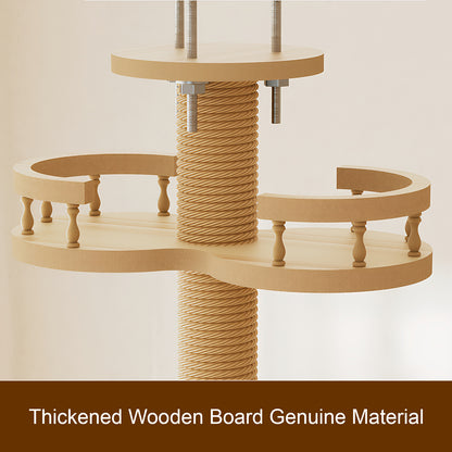Floor-to-Ceiling Cat Tree – Adjustable 98–110in