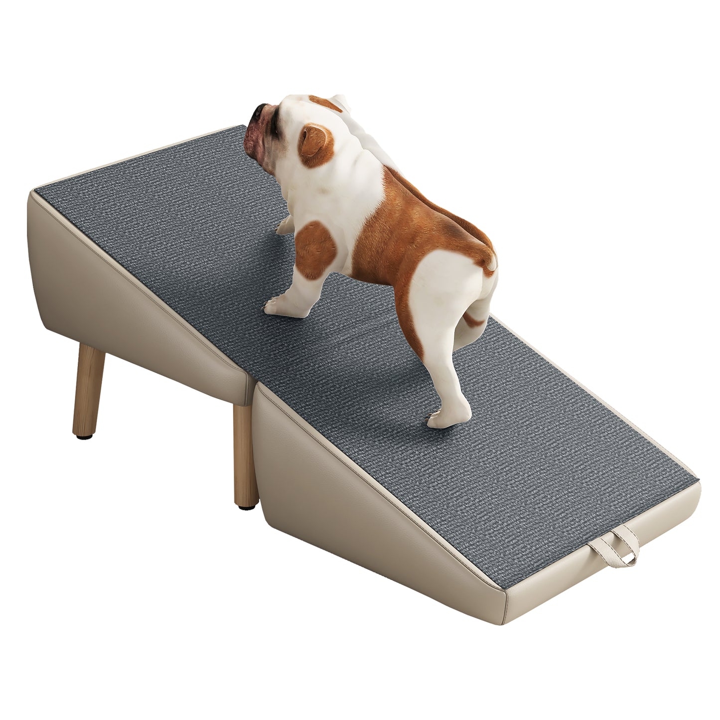 Foldable Pet Stairs – Light Gray