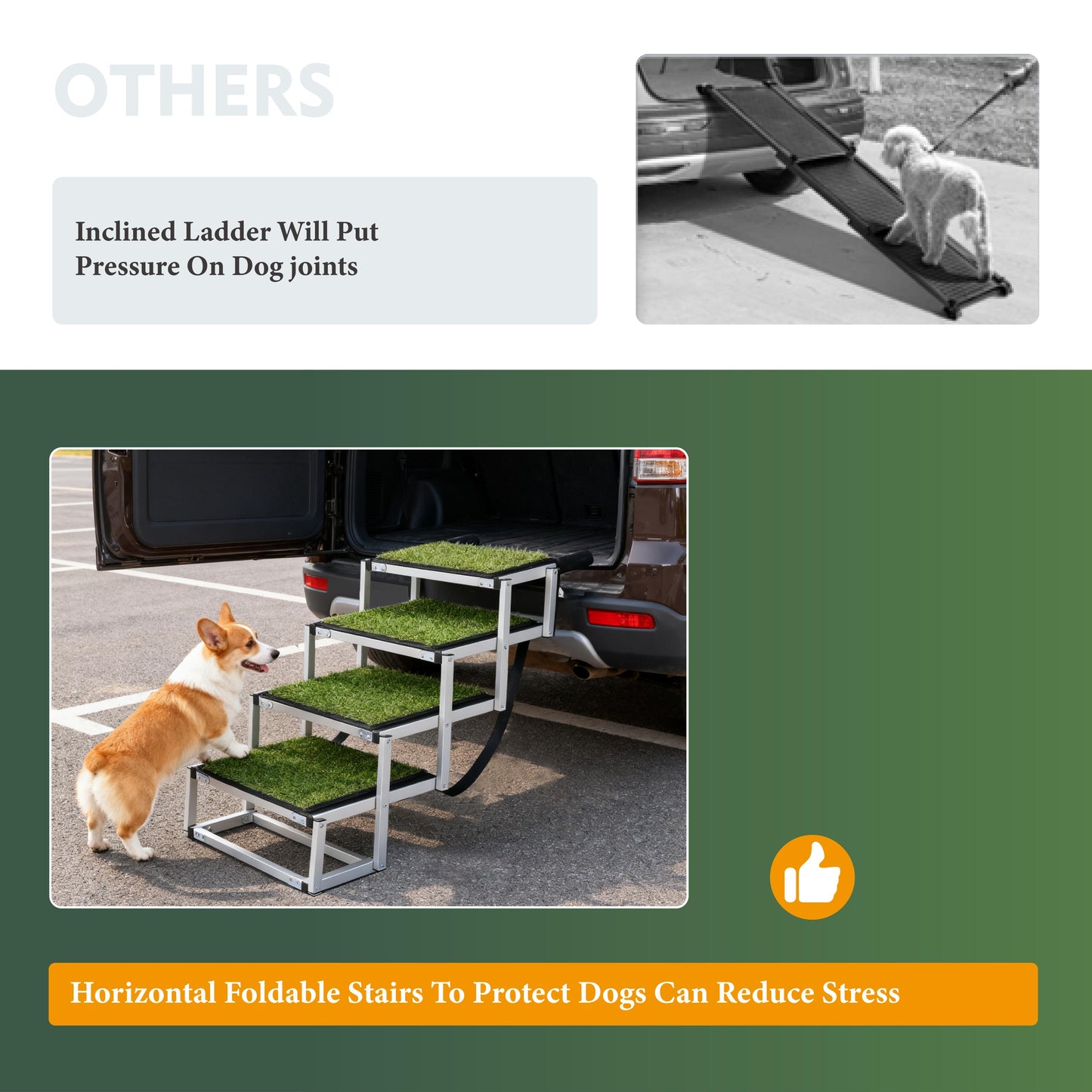 Foldable Dog Ramp for Cars – Up to 250lbs