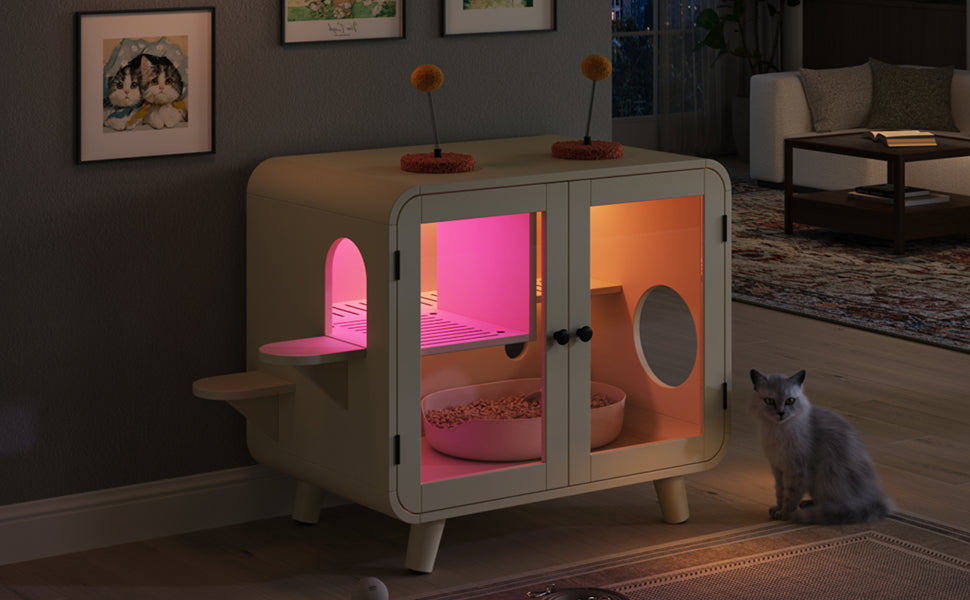 Hidden Litter Box Enclosure – RGB LED
