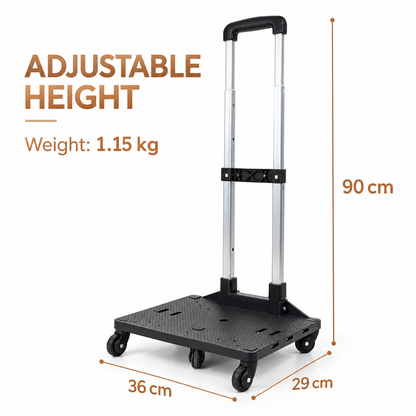 Foldable Rolling Pet Carrier with Trolley Handle
