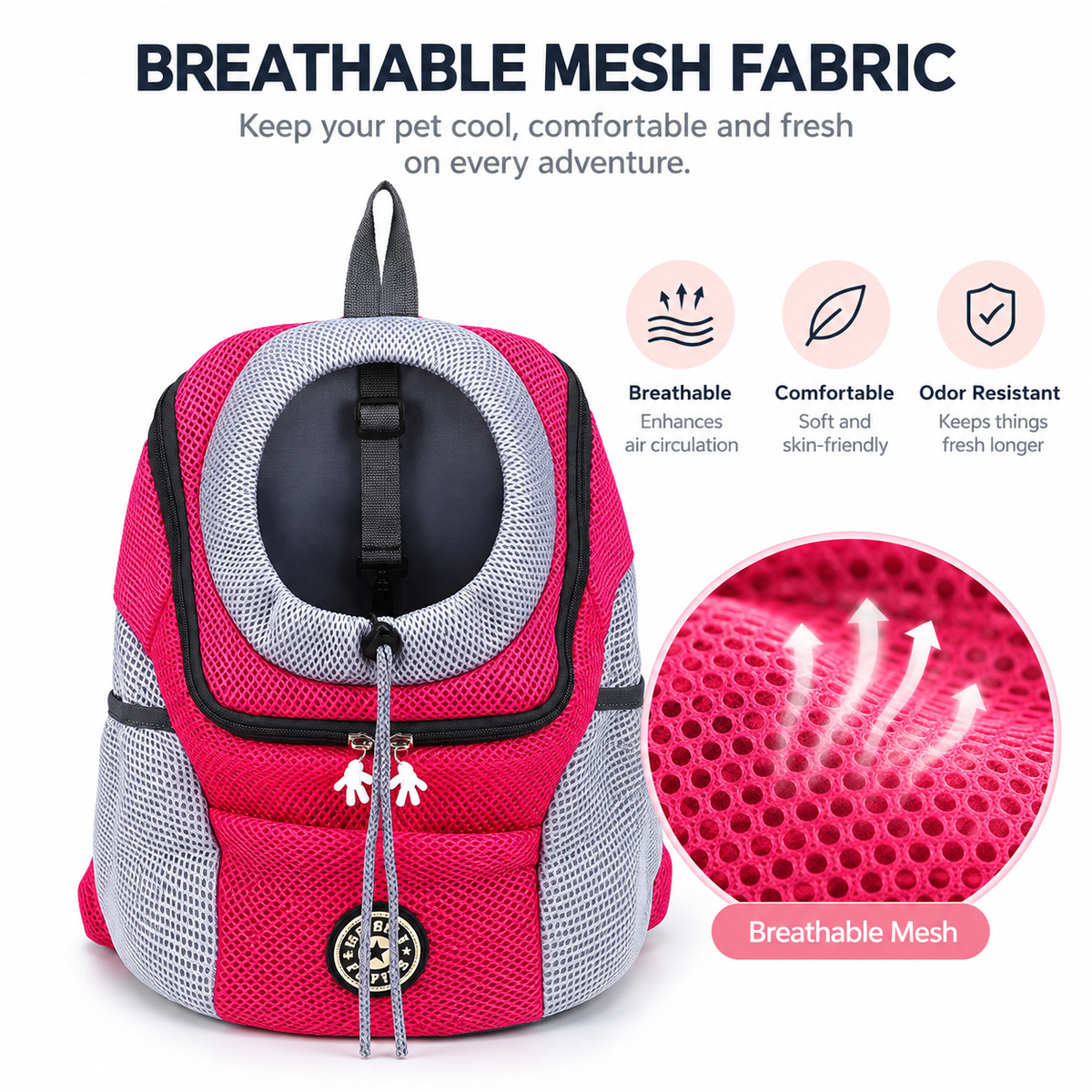 Lightweight Mesh Front-Facing Pet Backpack