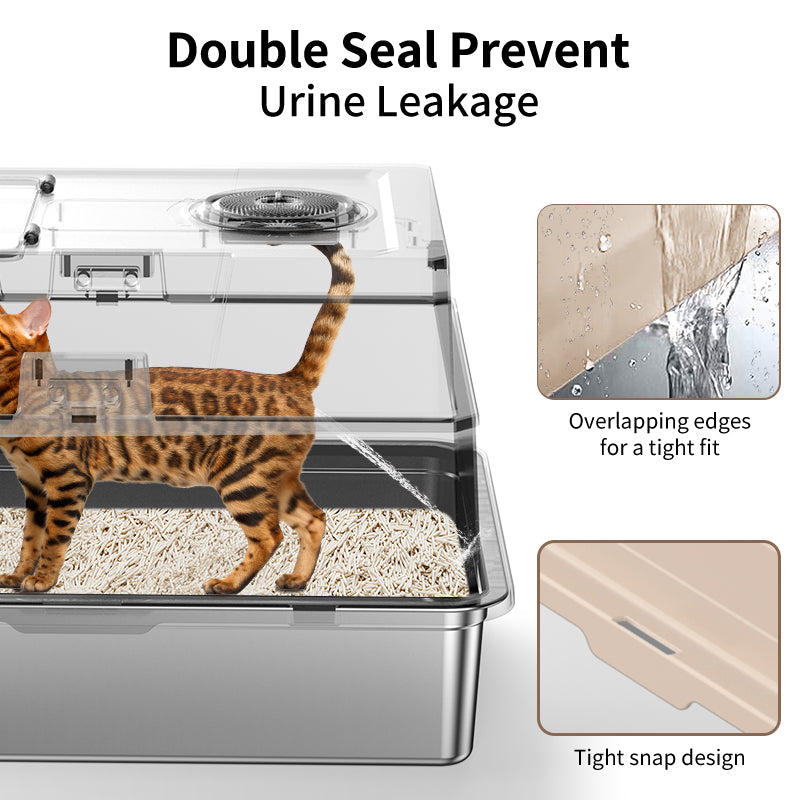 Large Stainless Steel Cat Litter Box