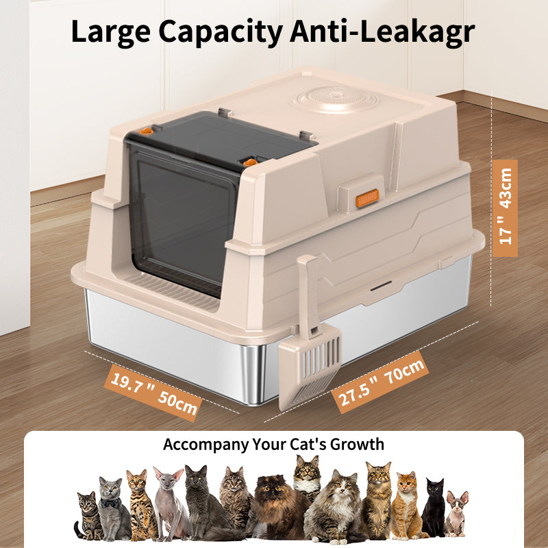Large Stainless Steel Cat Litter Box