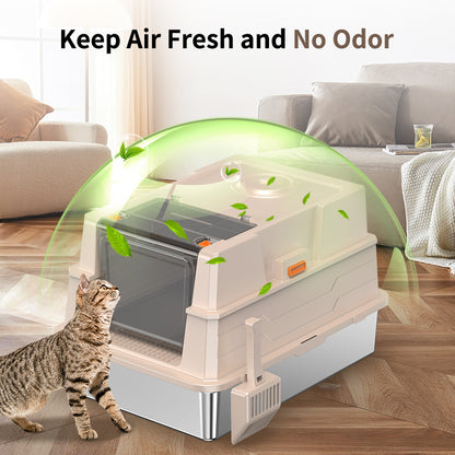 Large Stainless Steel Cat Litter Box