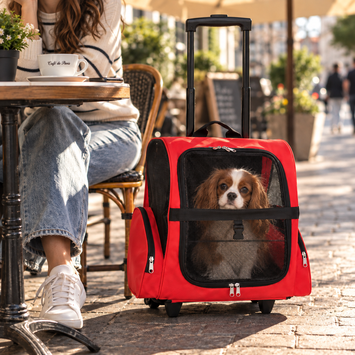 Foldable Pet Trolley Carrier